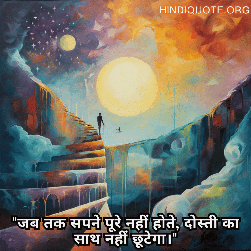 "जब तक सपने पूरे नहीं होते, दोस्ती का साथ नहीं छूटेगा।"