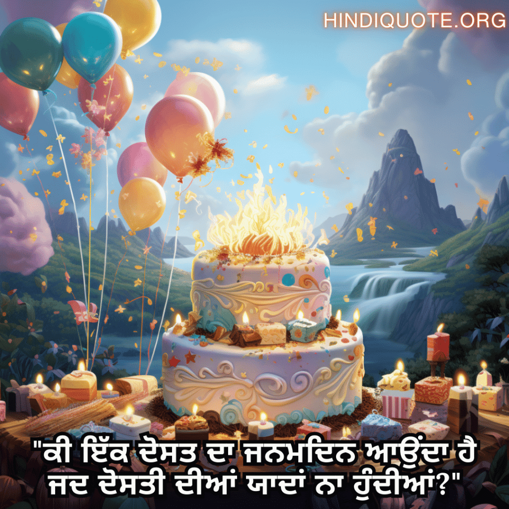 "ਕੀ ਇੱਕ ਦੋਸਤ ਦਾ ਜਨਮਦਿਨ ਆਉਂਦਾ ਹੈ ਜਦ ਦੋਸਤੀ ਦੀਆਂ ਯਾਦਾਂ ਨਾ ਹੁੰਦੀਆਂ?"