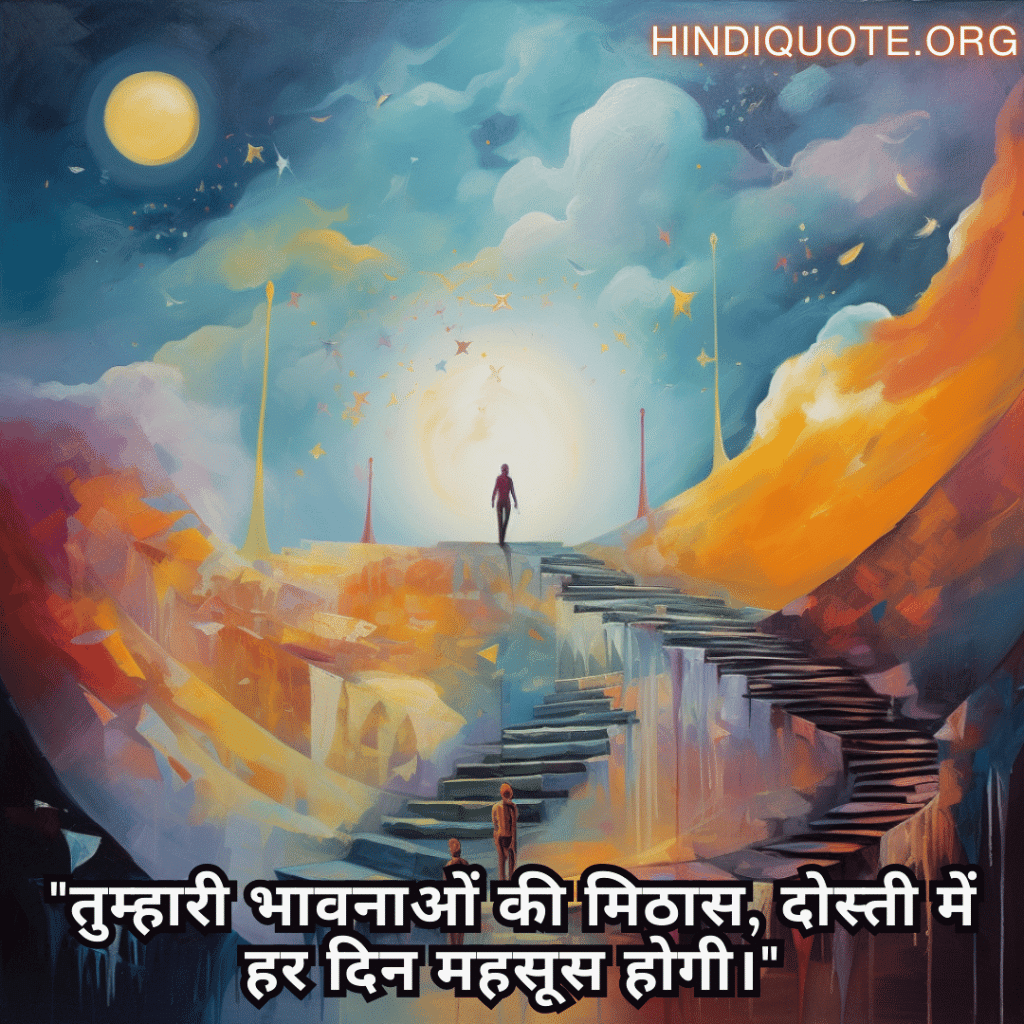 "तुम्हारी भावनाओं की मिठास, दोस्ती में हर दिन महसूस होगी।"