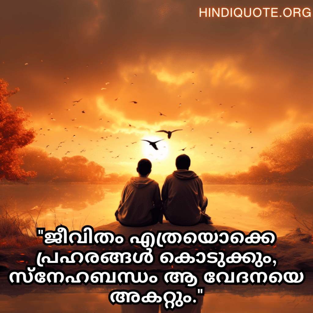 "ജീവിതം എത്രയൊക്കെ പ്രഹരങ്ങൾ കൊടുക്കും, സ്നേഹബന്ധം ആ വേദനയെ അകറ്റും."