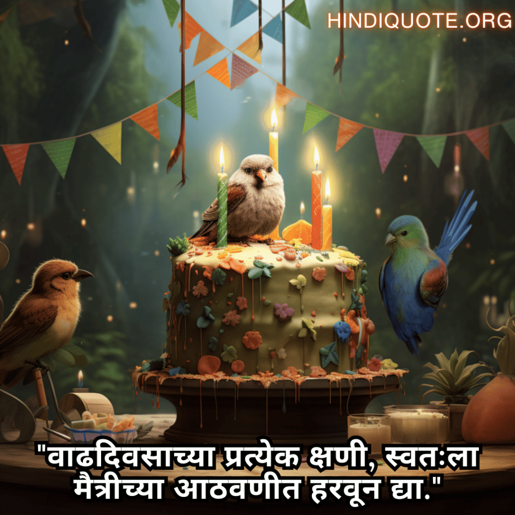"वाढदिवसाच्या प्रत्येक क्षणी, स्वतःला मैत्रीच्या आठवणीत हरवून द्या."