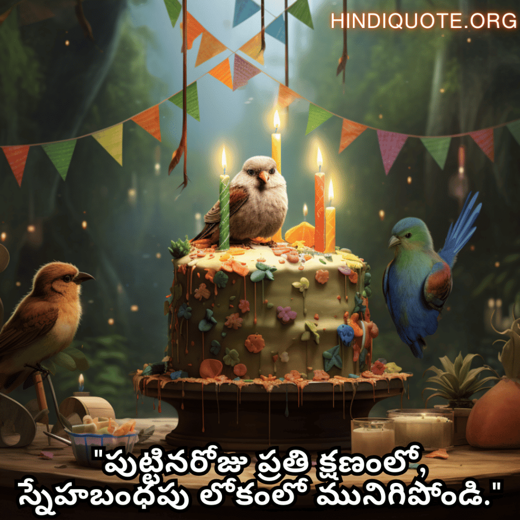 "పుట్టినరోజు ప్రతి క్షణంలో, స్నేహబంధపు లోకంలో మునిగిపోండి."