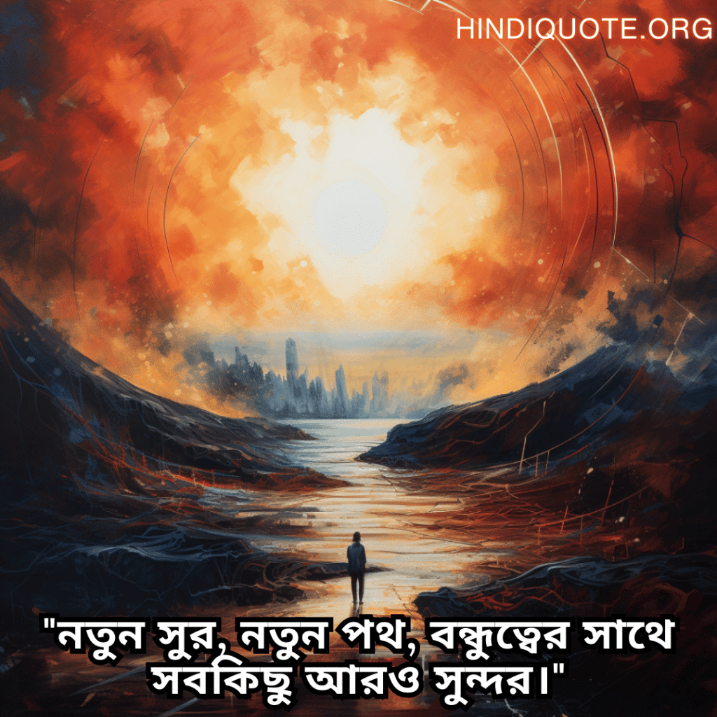 "নতুন সুর, নতুন পথ, বন্ধুত্বের সাথে সবকিছু আরও সুন্দর।"