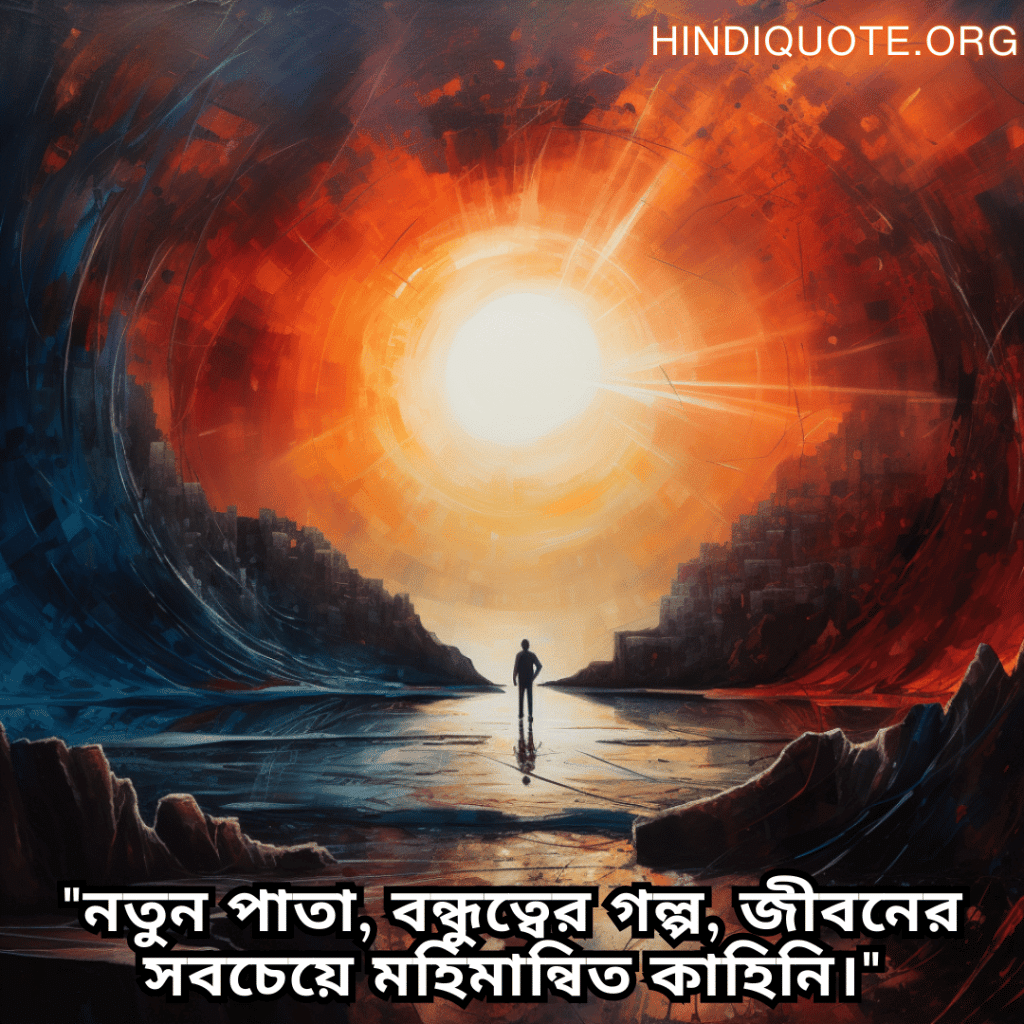 "নতুন পাতা, বন্ধুত্বের গল্প, জীবনের সবচেয়ে মহিমান্বিত কাহিনি।"