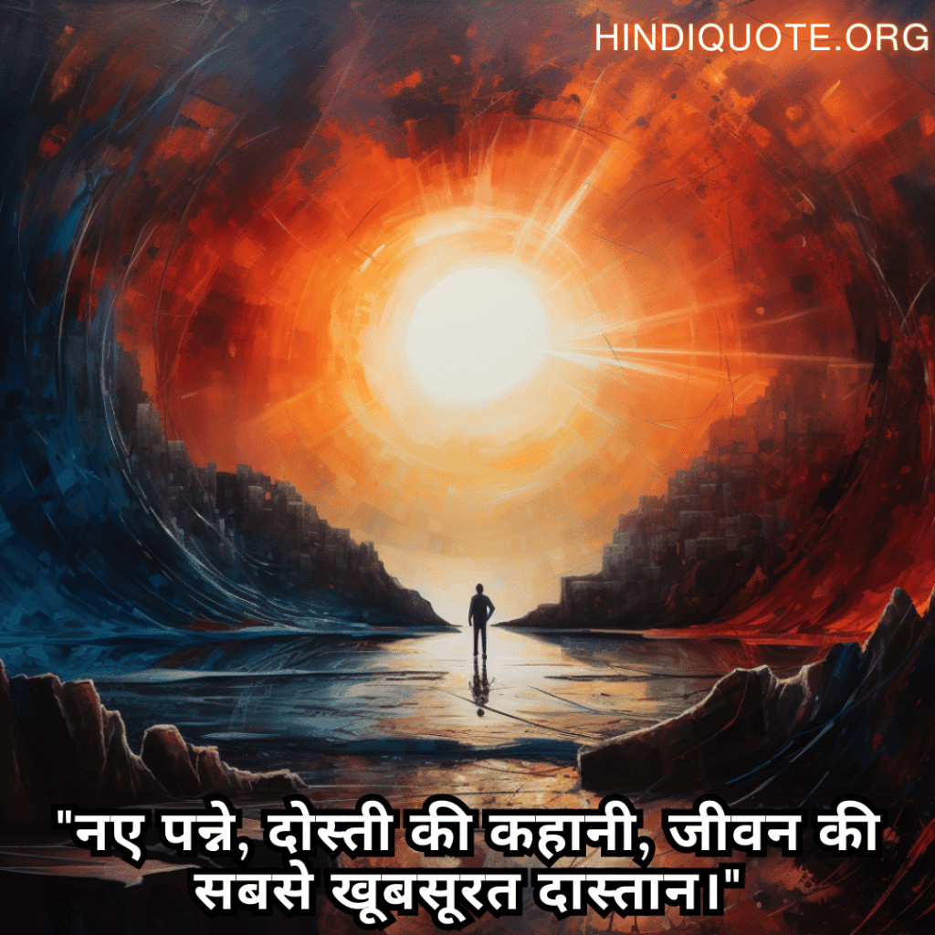 "नए पन्ने, दोस्ती की कहानी, जीवन की सबसे खूबसूरत दास्तान।"
