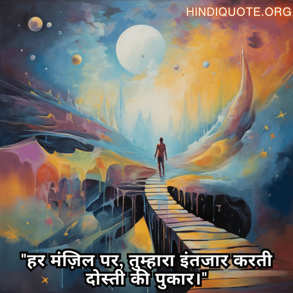 "हर मंज़िल पर, तुम्हारा इंतजार करती दोस्ती की पुकार।"