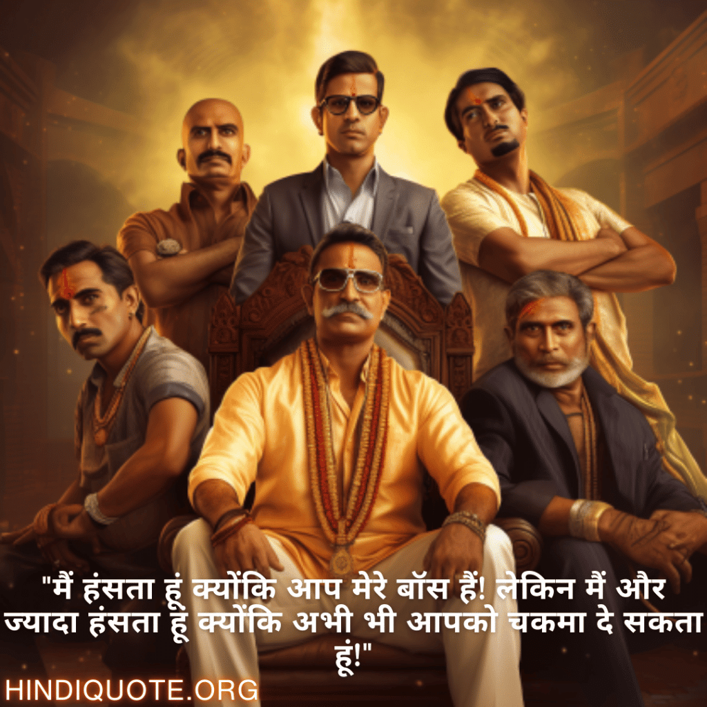 Funny Shayaris For Your Boss "मैं हंसता हूं क्योंकि आप मेरे बॉस हैं! लेकिन मैं और ज्यादा हंसता हूं क्योंकि अभी भी आपको चकमा दे सकता हूं!"