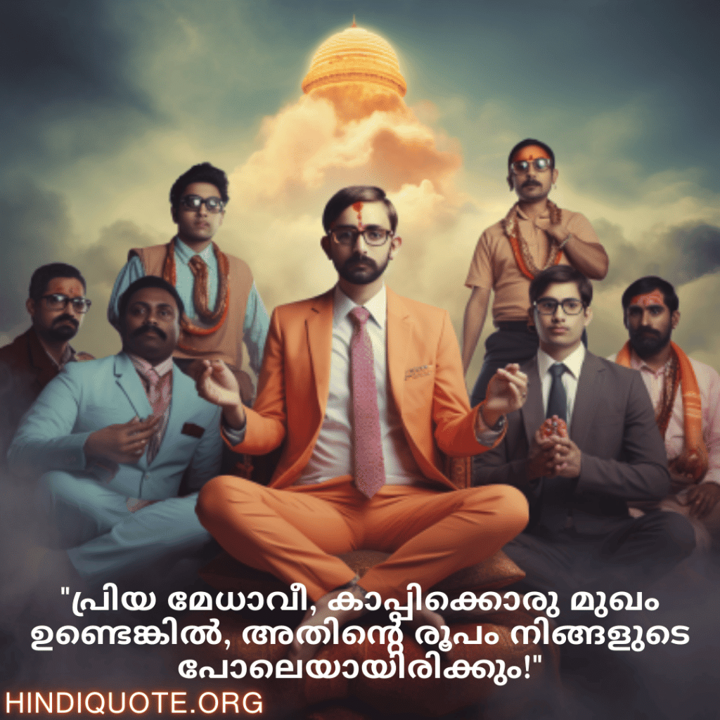 Malayalam Funny Quotes For Your Boss "പ്രിയ മേധാവീ, കാപ്പിക്കൊരു മുഖം ഉണ്ടെങ്കിൽ, അതിന്റെ രൂപം നിങ്ങളുടെ പോലെയായിരിക്കും!"