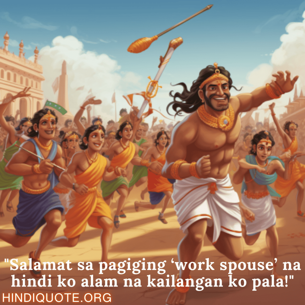 Comedy Quotes Tagalog For Your Teammate "Salamat sa pagiging ‘work spouse’ na hindi ko alam na kailangan ko pala!"