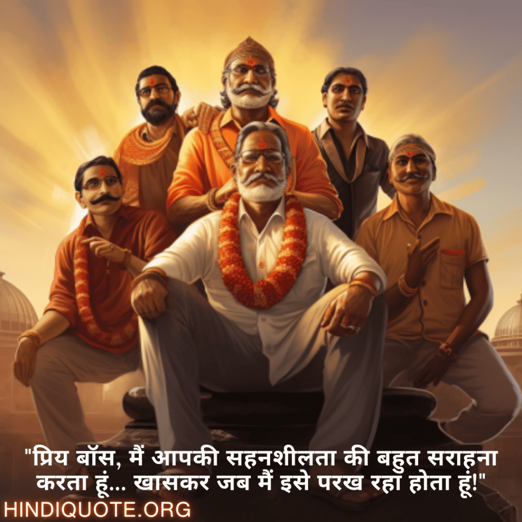 Funny Shayaris For Your Boss "प्रिय बॉस, मैं आपकी सहनशीलता की बहुत सराहना करता हूं... खासकर जब मैं इसे परख रहा होता हूं!"