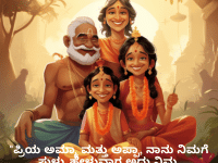 Funny Quotes In Kannada For Your Parents "ಪ್ರಿಯ ಅಮ್ಮಾ ಮತ್ತು ಅಪ್ಪಾ, ನಾನು ನಿಮಗೆ ಸುಳ್ಳು ಹೇಳುವಾಗ ಅದು ನಿಮ್ಮ ಒಳ್ಳೆಯದಕ್ಕಾಗಿ!"