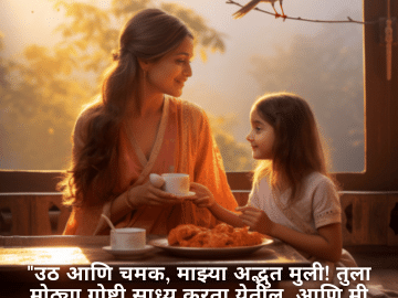 "उठ आणि चमक, माझ्या अद्भुत मुली! तुला मोठ्या गोष्टी साध्य करता येतील, आणि मी तुझ्यावर विश्वास ठेवतो."