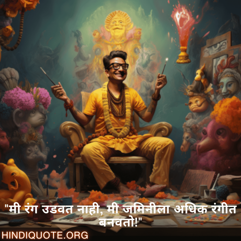 "मी रंग उडवत नाही, मी जमिनीला अधिक रंगीत बनवतो!"