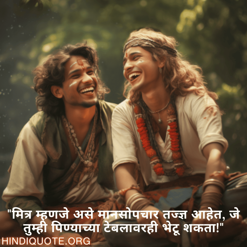 "मित्र म्हणजे असे मानसोपचार तज्ज्ञ आहेत, जे तुम्ही पिण्याच्या टेबलावरही भेटू शकता!"