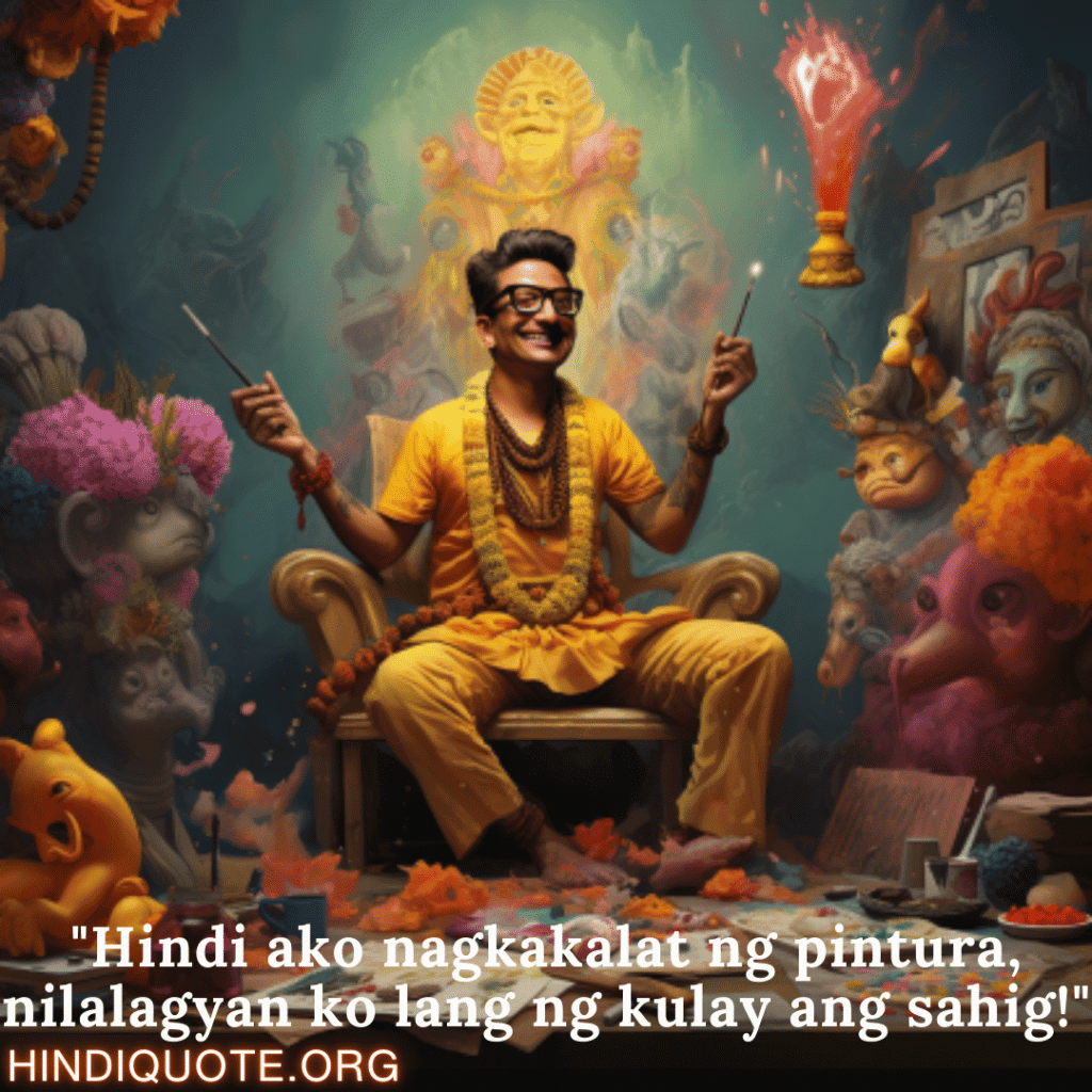 "Hindi ako nagkakalat ng pintura, nilalagyan ko lang ng kulay ang sahig!"