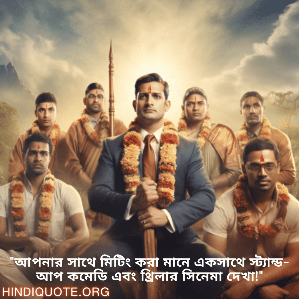 "আপনার সাথে মিটিং করা মানে একসাথে স্ট্যান্ড-আপ কমেডি এবং থ্রিলার সিনেমা দেখা!"