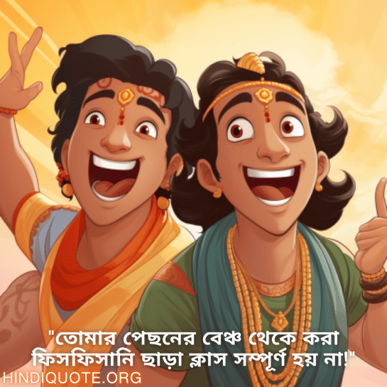 "তোমার পেছনের বেঞ্চ থেকে করা ফিসফিসানি ছাড়া ক্লাস সম্পূর্ণ হয় না!"