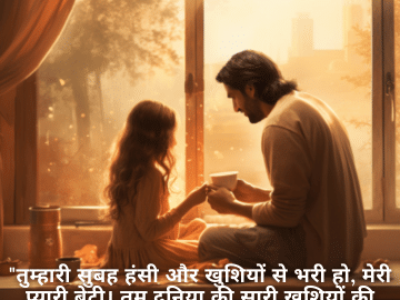 "तुम्हारी सुबह हंसी और खुशियों से भरी हो, मेरी प्यारी बेटी। तुम दुनिया की सारी खुशियों की हकदार हो।"