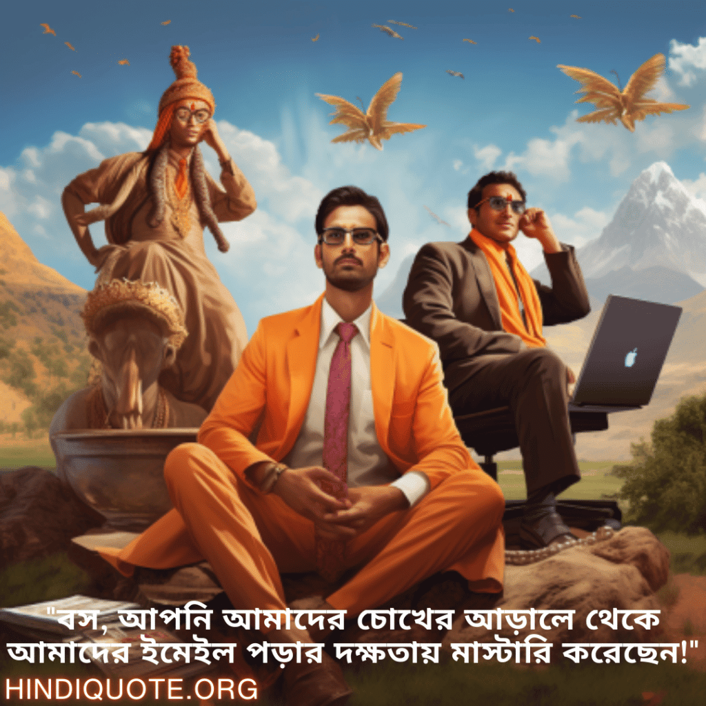 "বস, আপনি আমাদের চোখের আড়ালে থেকে আমাদের ইমেইল পড়ার দক্ষতায় মাস্টারি করেছেন!"