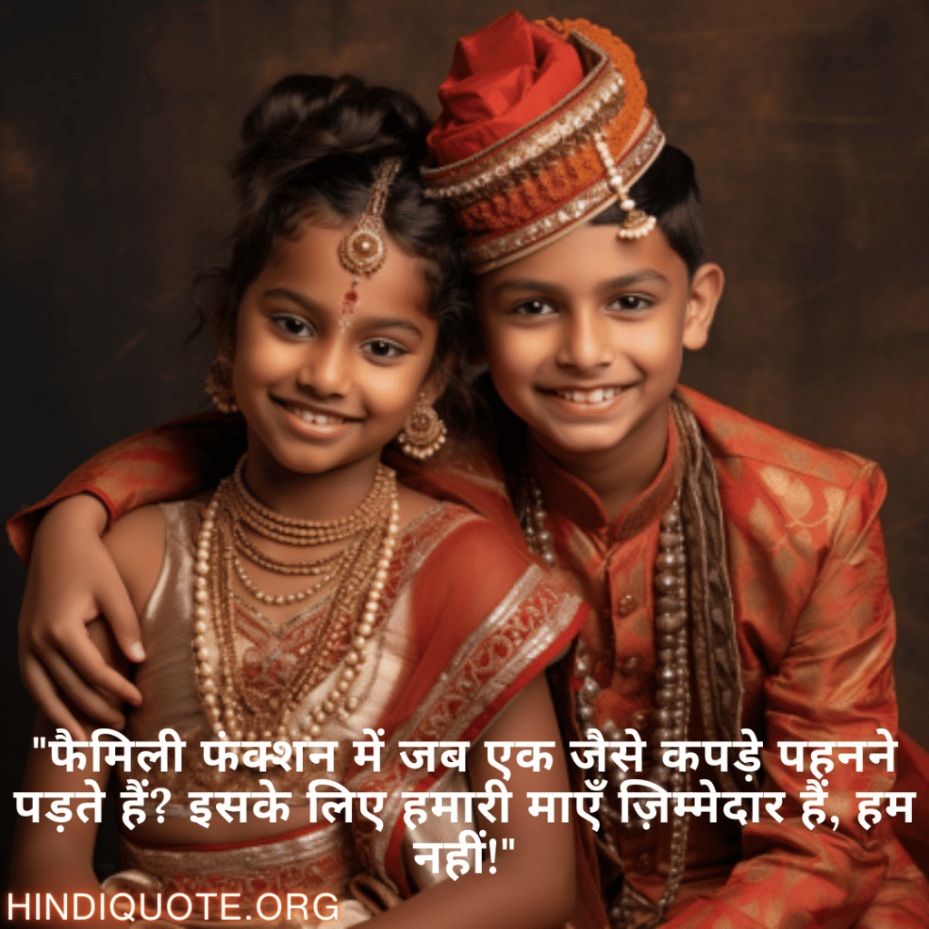 "फैमिली फंक्शन में जब एक जैसे कपड़े पहनने पड़ते हैं? इसके लिए हमारी माएँ ज़िम्मेदार हैं, हम नहीं!"