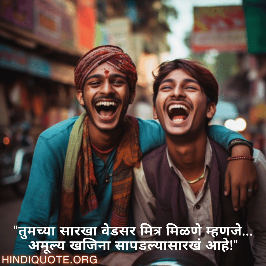 "तुमच्या सारखा वेडसर मित्र मिळणे म्हणजे… अमूल्य खजिना सापडल्यासारखं आहे!"