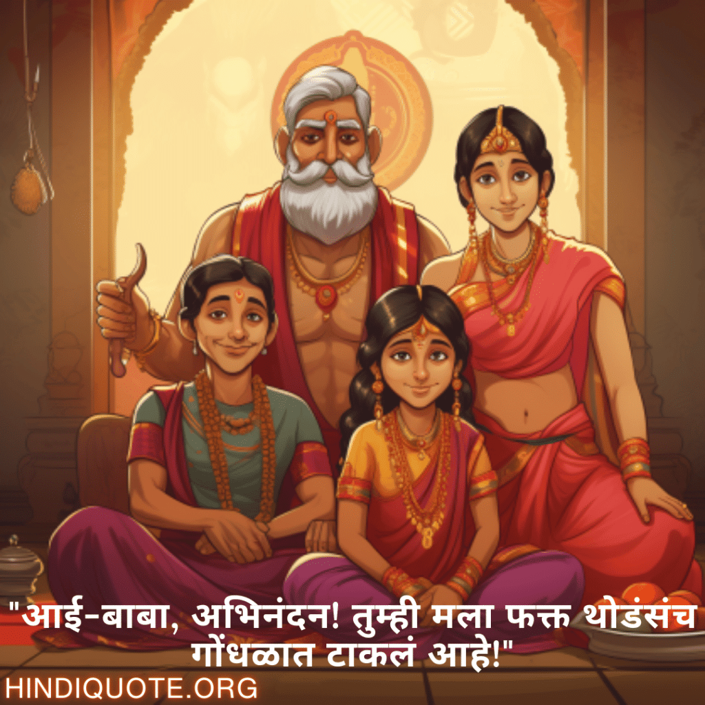"आई-बाबा, अभिनंदन! तुम्ही मला फक्त थोडंसंच गोंधळात टाकलं आहे!"