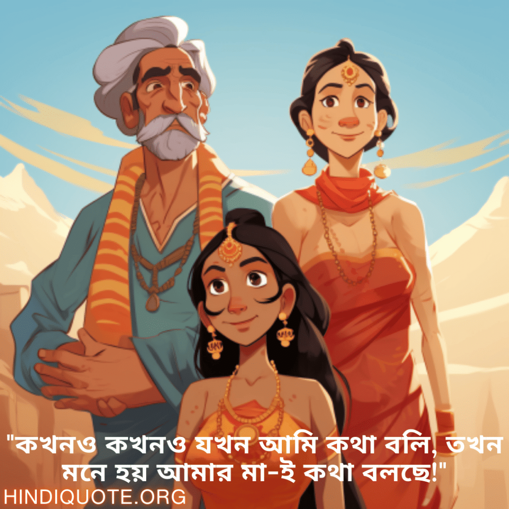 "কখনও কখনও যখন আমি কথা বলি, তখন মনে হয় আমার মা-ই কথা বলছে!"