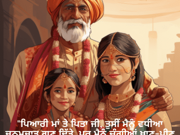 "ਪਿਆਰੀ ਮਾਂ ਤੇ ਪਿਤਾ ਜੀ, ਤੁਸੀਂ ਮੈਨੂੰ ਵਧੀਆ ਜਨਮਜਾਤ ਗੁਣ ਦਿੱਤੇ, ਪਰ ਮੈਨੂੰ ਚੰਗੀਆਂ ਖਾਣ-ਪੀਣ ਦੀਆਂ ਆਦਤਾਂ ਸਿਖਾਣਾ ਭੁੱਲ ਗਏ!"