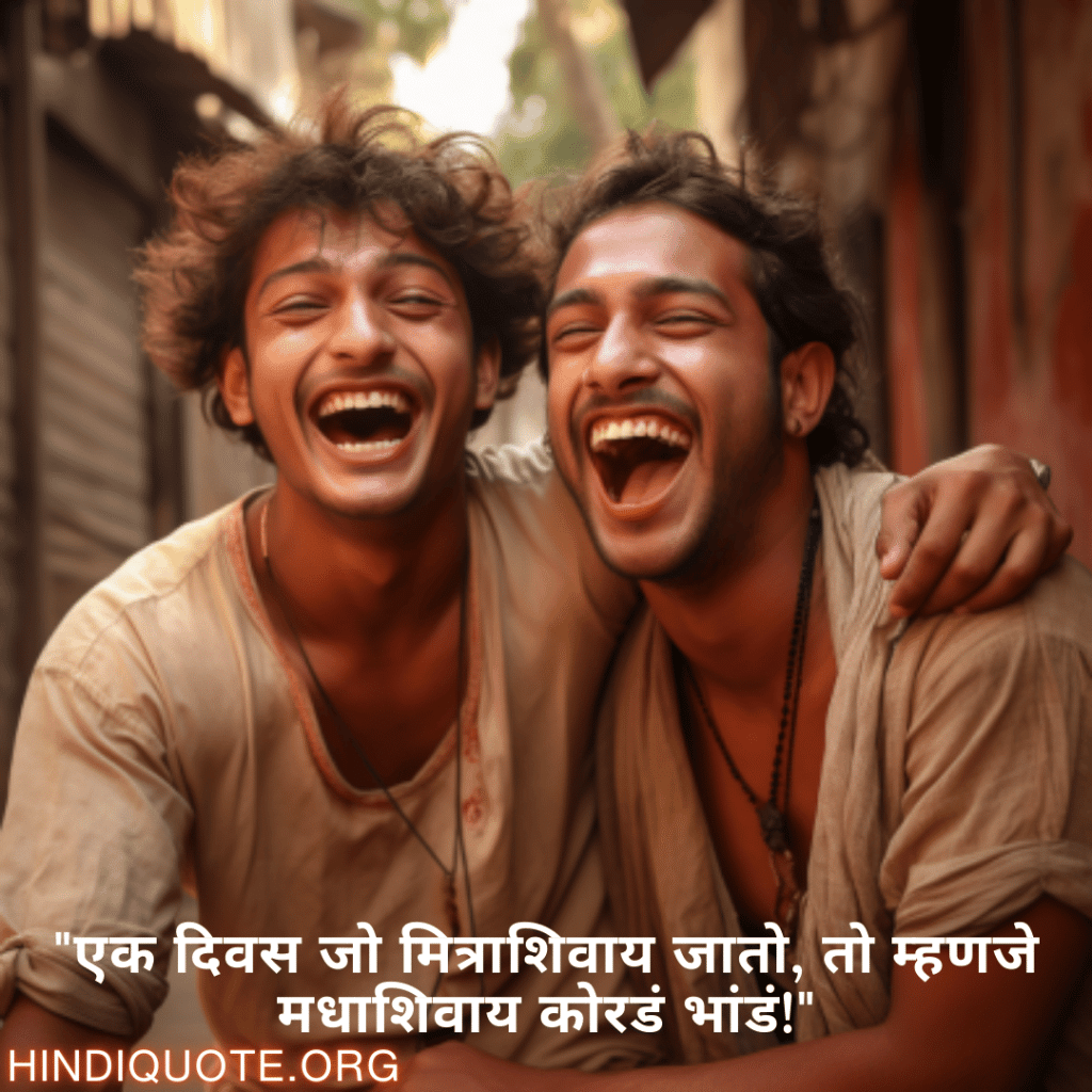 "एक दिवस जो मित्राशिवाय जातो, तो म्हणजे मधाशिवाय कोरडं भांडं!"