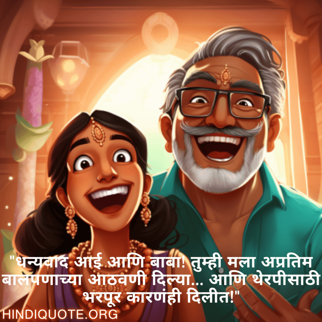"धन्यवाद आई आणि बाबा! तुम्ही मला अप्रतिम बालपणाच्या आठवणी दिल्या... आणि थेरपीसाठी भरपूर कारणंही दिलीत!"