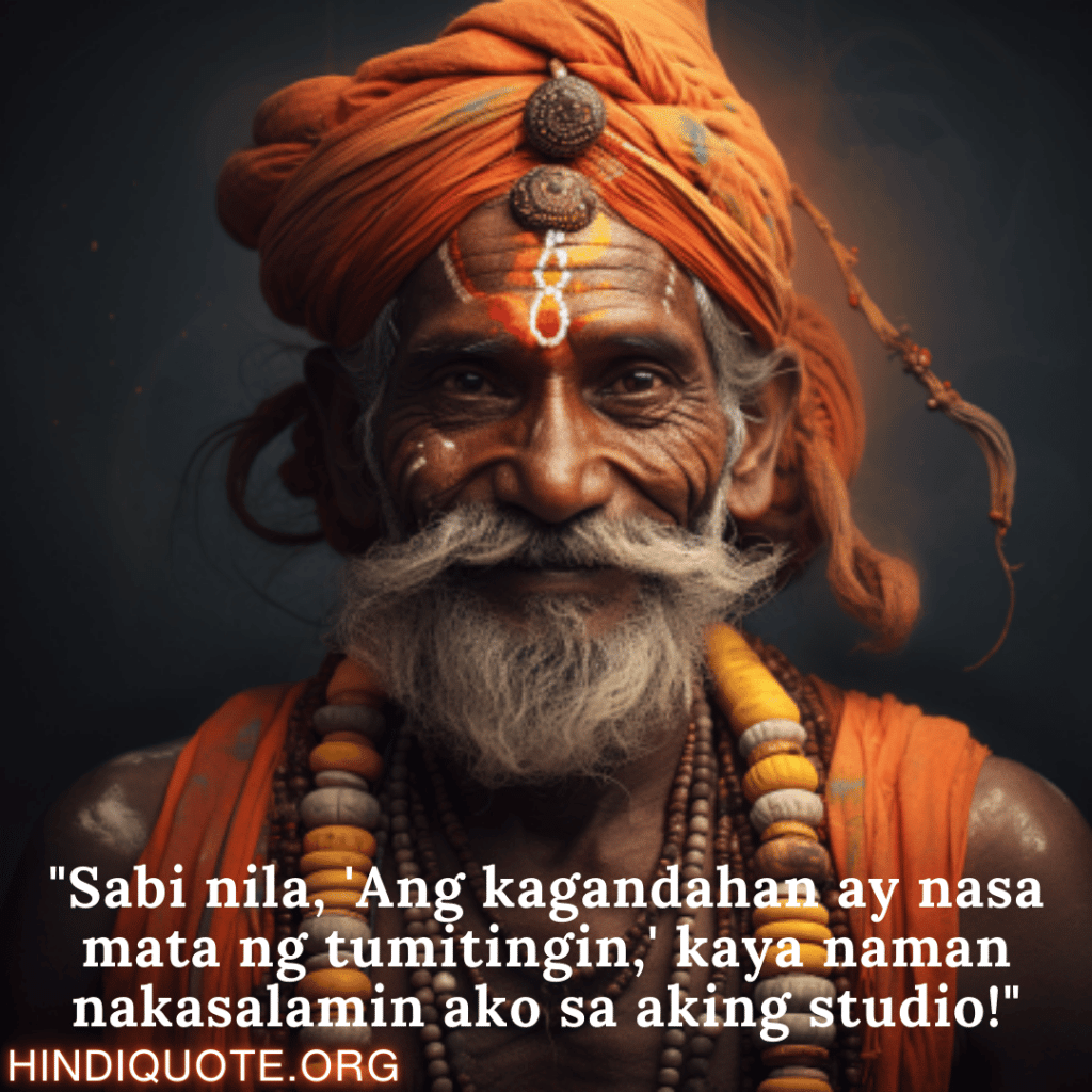 "Sabi nila, 'Ang kagandahan ay nasa mata ng tumitingin,' kaya naman nakasalamin ako sa aking studio!"