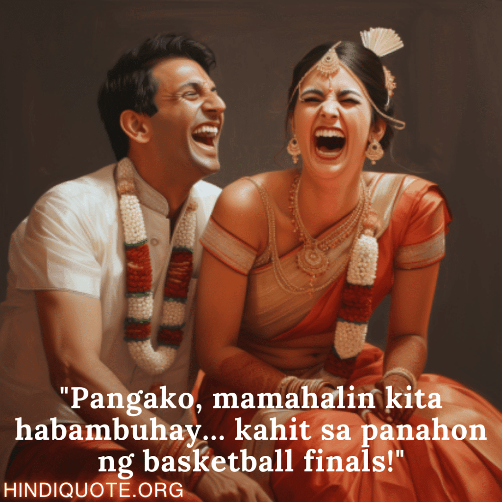 "Pangako, mamahalin kita habambuhay… kahit sa panahon ng basketball finals!"