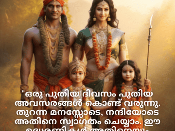 Good morning Quotes In Malayalam For Family "ഒരു പുതിയ ദിവസം പുതിയ അവസരങ്ങൾ കൊണ്ട് വരുന്നു. തുറന്ന മനസ്സോടെ, നന്ദിയോടെ അതിനെ സ്വാഗതം ചെയ്യാം. ഈ ഉദ്ധരണികൾ അതിനെയും ഓർമ്മപ്പെടുത്തുന്നു."
