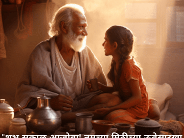 "शुभ सकाळ आजोबा! तुमच्या मिठीच्या ऊबेसारखा तुमचा दिवसही उबदार आणि आरामदायक असो."