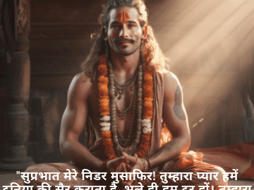 "सुप्रभात मेरे निडर मुसाफिर! तुम्हारा प्यार हमें दुनिया की सैर कराता है, भले ही हम दूर हों। तुम्हारा दिन नई खोज और खूबसूरत नज़ारों से भरा हो!"