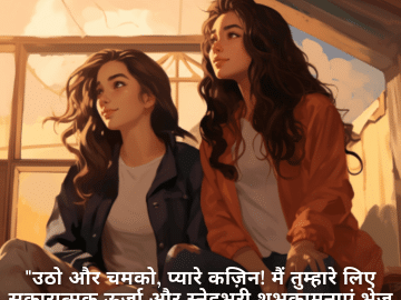 "उठो और चमको, प्यारे कज़िन! मैं तुम्हारे लिए सकारात्मक ऊर्जा और स्नेहभरी शुभकामनाएं भेज रहा हूँ ताकि तुम्हारा दिन बेहतरीन शुरू हो।"