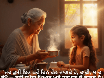 "ਜਦ ਤੁਸੀਂ ਇਕ ਨਵੇਂ ਦਿਨ ਵੱਲ ਜਾਗਦੇ ਹੋ, ਦਾਦੀ, ਯਾਦ ਰੱਖੋ — ਤੁਸੀਂ ਹਮੇਸ਼ਾ ਪਿਆਰ ਅਤੇ ਸਨਮਾਨ ਦੇ ਕਾਬਲ ਹੋ। ਵਧੀਆ ਦਿਨ ਬਿਤਾਓ!"