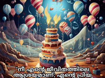 Happy Birthday Wishes In Malayalam For Your Brother "നീ എന്റെ ജീവിതത്തിലെ ആശ്രയമാണ്; എന്റെ പ്രിയ സഹോദരനു ഹൃദയത്തിൽ നിന്ന് ആശംസകൾ."