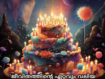Birthday Greetings In Malayalam For Your Mother "ജീവിതത്തിന്റെ ഏറ്റവും വലിയ അധ്യാപകയ്ക്കായി അണവില്ലാത്ത ആശംസകൾ!"