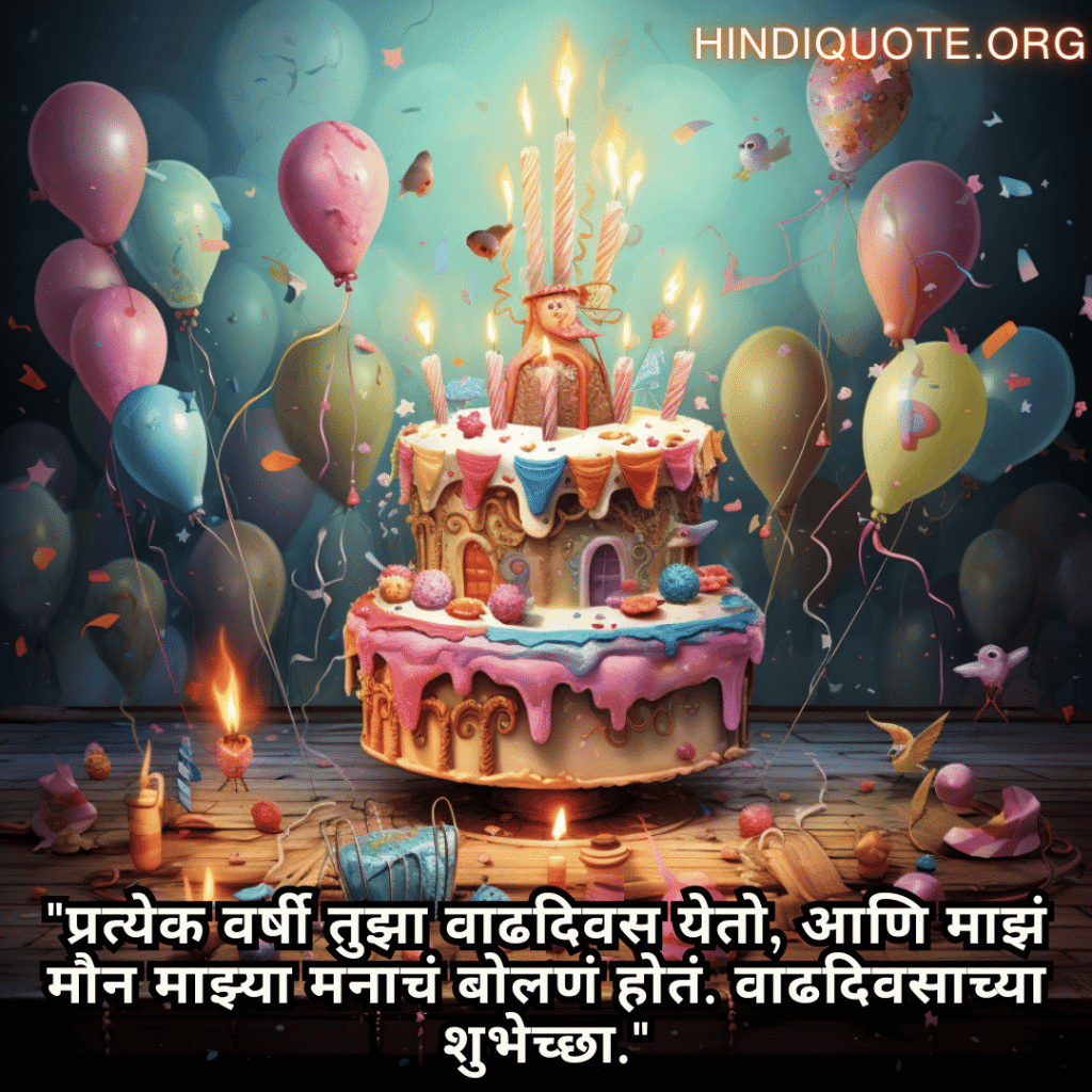 Happy Birthday Wishes In Marathi For Your Crush "प्रत्येक वर्षी तुझा वाढदिवस येतो, आणि माझं मौन माझ्या मनाचं बोलणं होतं. वाढदिवसाच्या शुभेच्छा."