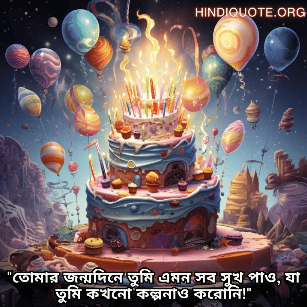 Happy Birthday Wishes In Bengali For Your Friend "তোমার জন্মদিনে তুমি এমন সব সুখ পাও, যা তুমি কখনো কল্পনাও করোনি!"