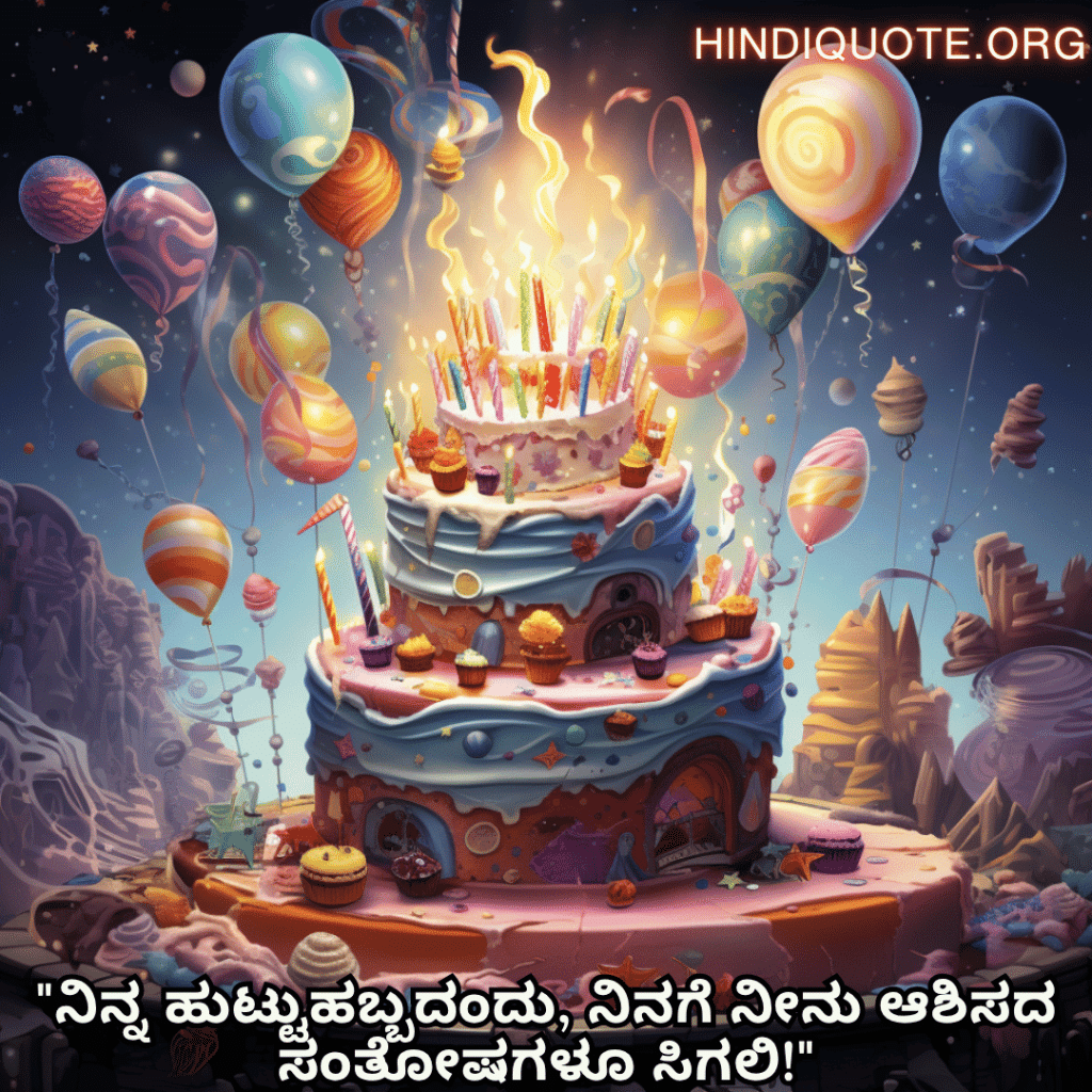 Happy Birthday Wishes In Kannada For Your Friend "ನಿನ್ನ ಹುಟ್ಟುಹಬ್ಬದಂದು, ನಿನಗೆ ನೀನು ಆಶಿಸದ ಸಂತೋಷಗಳೂ ಸಿಗಲಿ!"