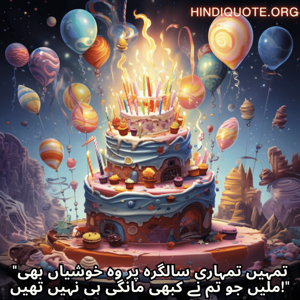 Happy Birthday Wishes In Urdu For Your Friend "تمہیں تمہاری سالگرہ پر وہ خوشیاں بھی ملیں جو تم نے کبھی مانگی ہی نہیں تھیں!"