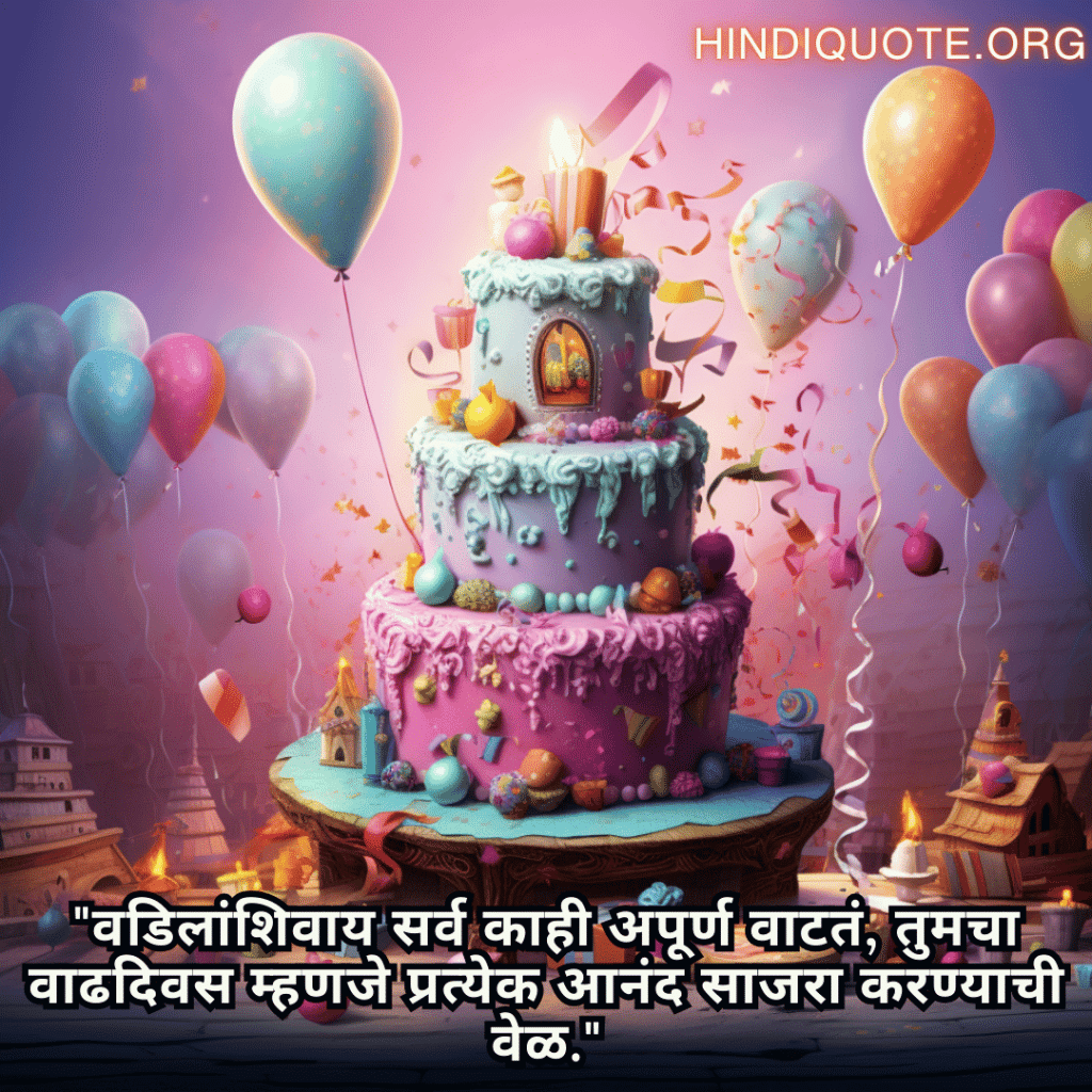 Happy Birthday Wishes In Marathi For Your Father "वडिलांशिवाय सर्व काही अपूर्ण वाटतं, तुमचा वाढदिवस म्हणजे प्रत्येक आनंद साजरा करण्याची वेळ."