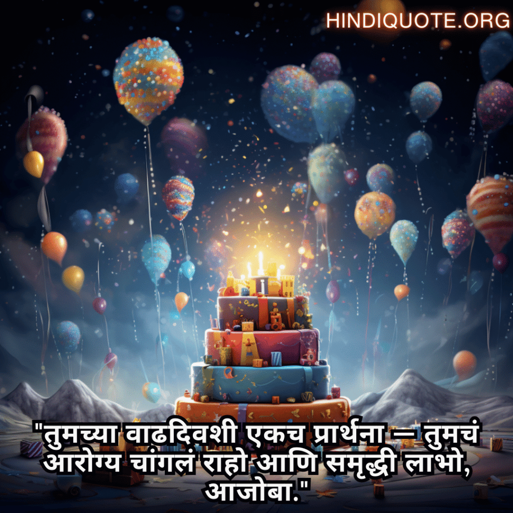 "तुमच्या वाढदिवशी एकच प्रार्थना — तुमचं आरोग्य चांगलं राहो आणि समृद्धी लाभो, आजोबा."