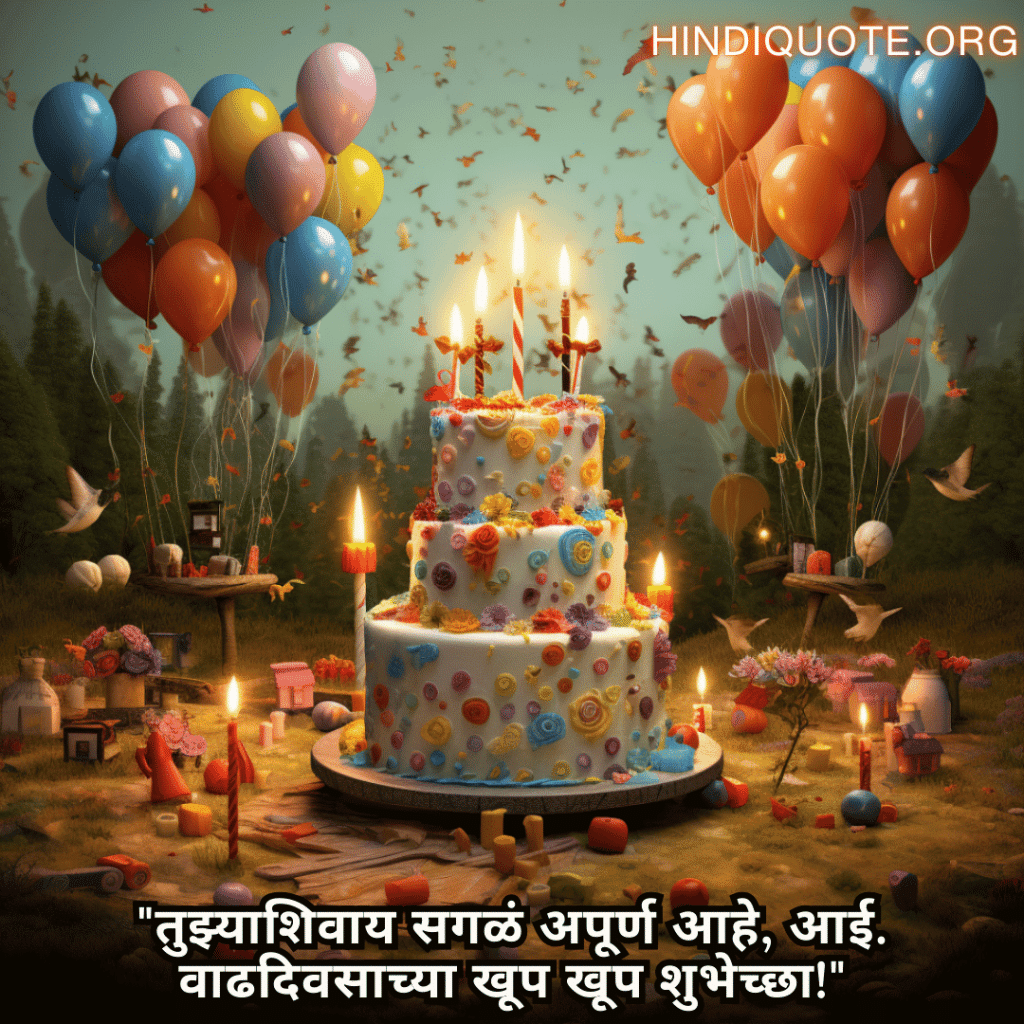 "तुझ्याशिवाय सगळं अपूर्ण आहे, आई. वाढदिवसाच्या खूप खूप शुभेच्छा!"