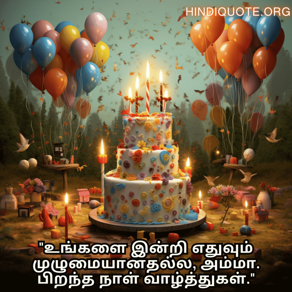 "உங்களை இன்றி எதுவும் முழுமையானதல்ல, அம்மா. பிறந்த நாள் வாழ்த்துகள்."