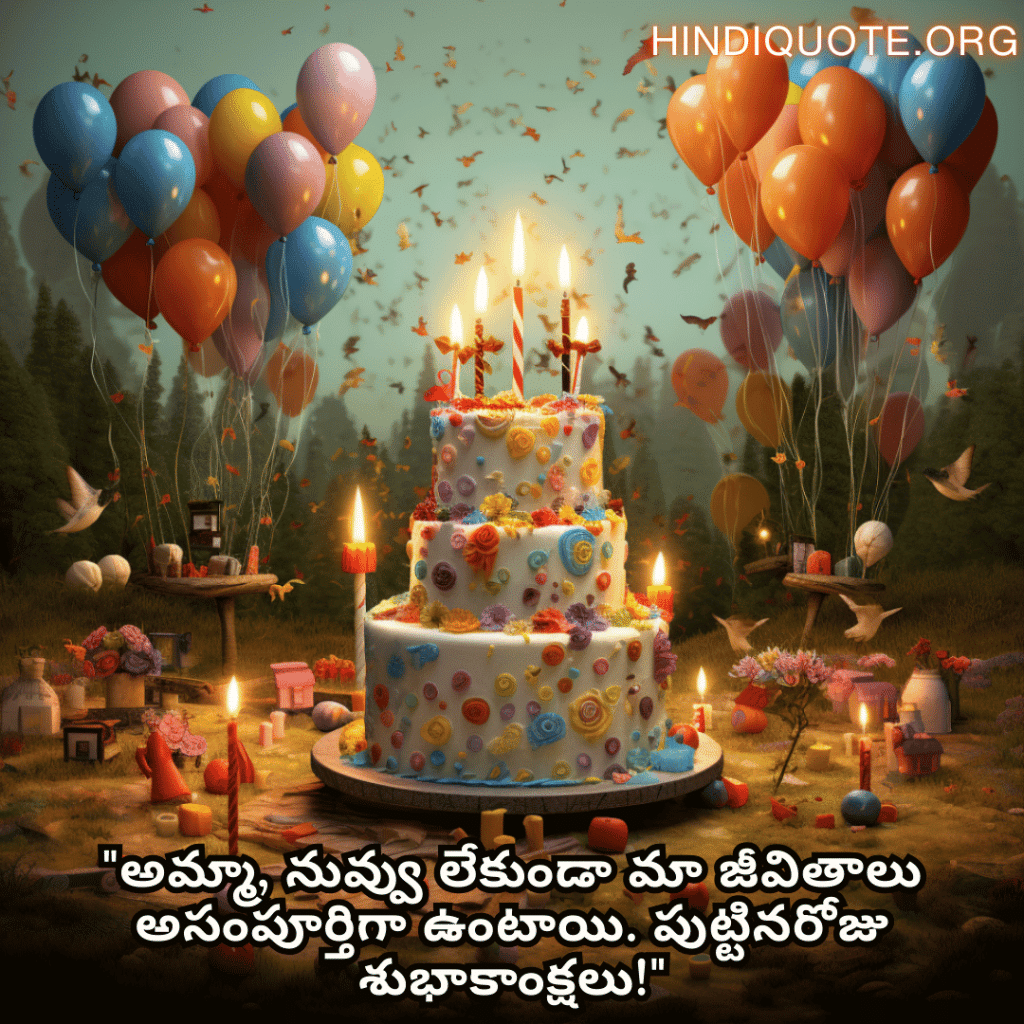 "అమ్మా, నువ్వు లేకుండా మా జీవితాలు అసంపూర్తిగా ఉంటాయి. పుట్టినరోజు శుభాకాంక్షలు!"