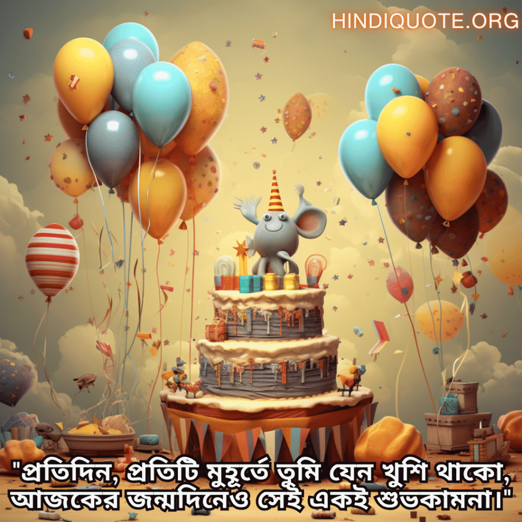 "প্রতিদিন, প্রতিটি মুহূর্তে তুমি যেন খুশি থাকো, আজকের জন্মদিনেও সেই একই শুভকামনা।"