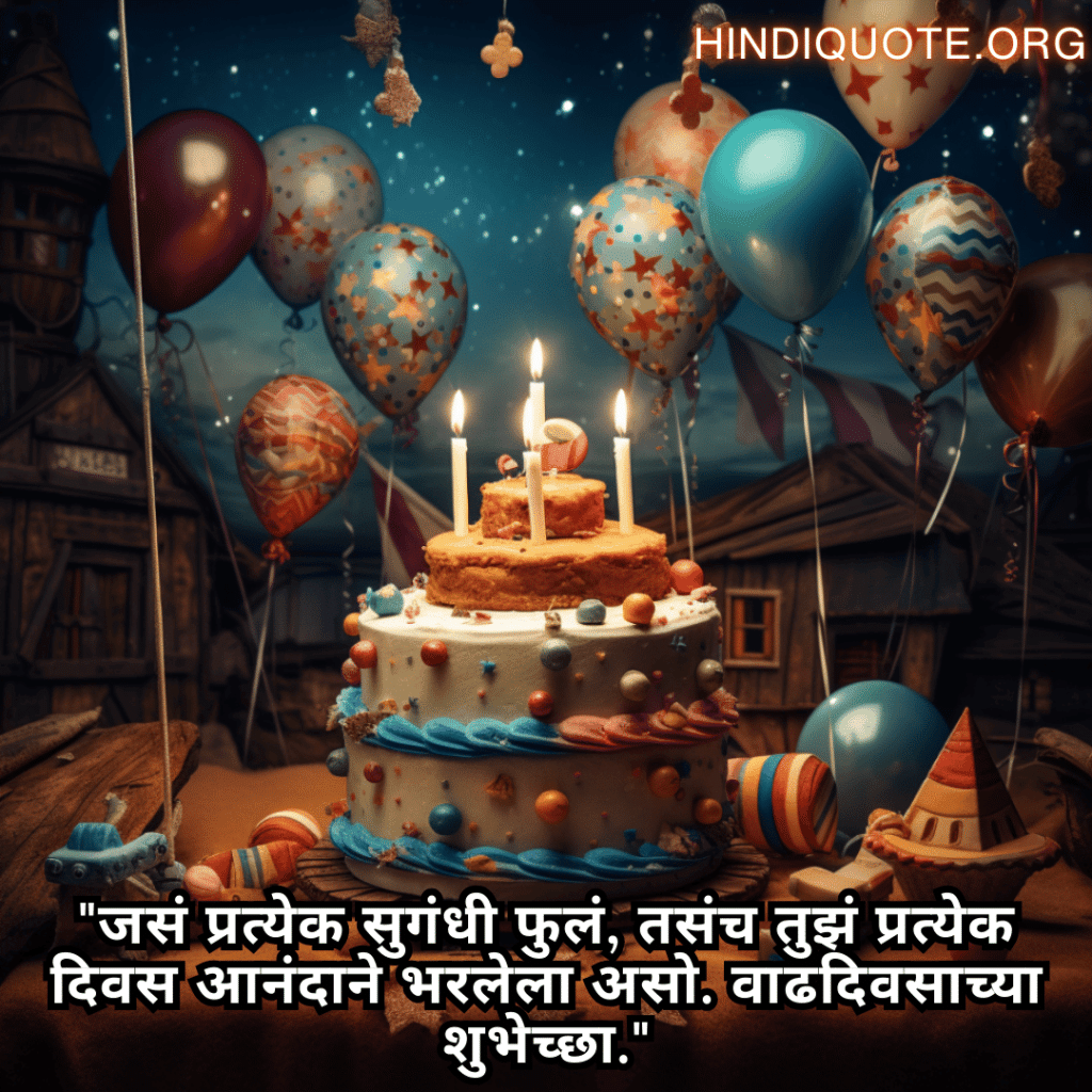 "जसं प्रत्येक सुगंधी फुलं, तसंच तुझं प्रत्येक दिवस आनंदाने भरलेला असो. वाढदिवसाच्या शुभेच्छा."